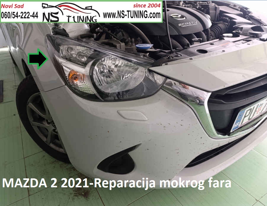 mazda 2 2021 2022  mokar far reparacija servis farova novi sad ns tuning